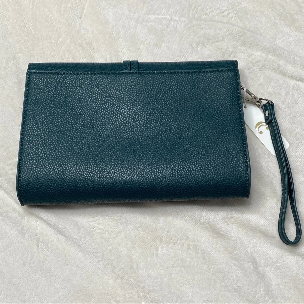Charming Charlie Teal Clutch Wristlet Purse